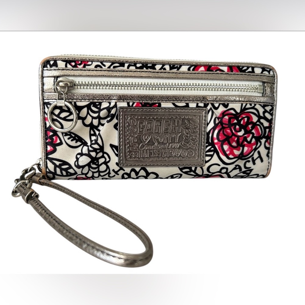 Coach Poppy Graffiti Floral Wallet Wristlet